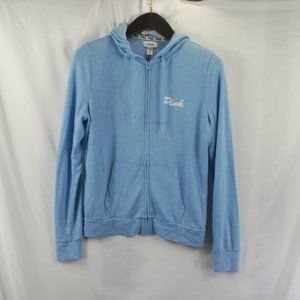 VS Pink | Blue Full Zip Hoody Sweatshirt sz Small